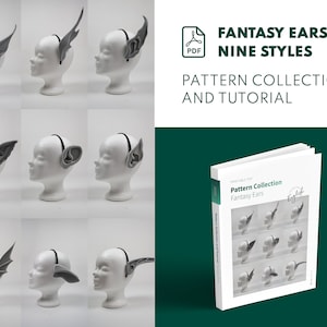 Fantasy Ears - Cosplay Costume Pattern/ Blueprint + Tutorial E-Book (Digital PDF) JakCosplay