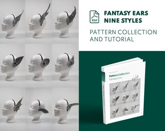 Fantasy Ears - Cosplay Costume Pattern/ Blueprint + Tutorial E-Book (Digital PDF) JakCosplay