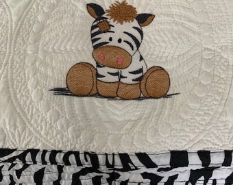 Personalized Baby Heirloom Quilt - with Scalloped Edges