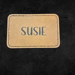 Custom Laser Engraved Faux Leather Patches