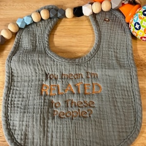 Baby Bib - machine embroidered design