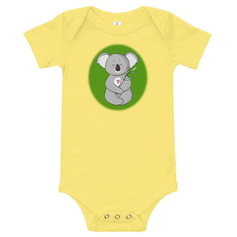 Koala Meditation with Heart Baby Bodysuit Gift