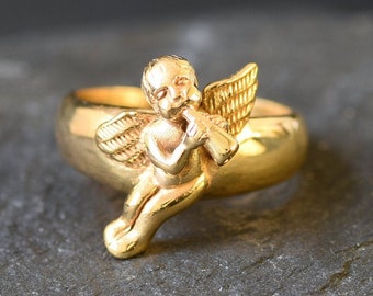 Louis Vuitton Angel Gold Tone Stud Earrings Louis Vuitton