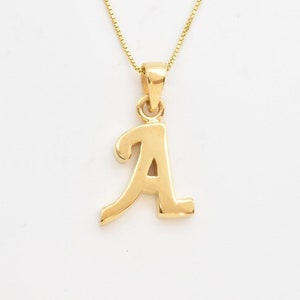 Letter A Gold Pendant, Capital A Pendant, Initial A Necklace, Alphabet Letter, 18k Gold Vermeil, Letter Necklace, Minimalist Initial