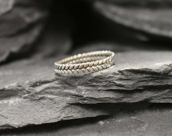 Braided Ring, Braided Band, Silver Braided Ring, Designer Ring, Vintage Ring, Small Silver Ring, Dainty Ring, Silver Ring, Solid Silver Ring