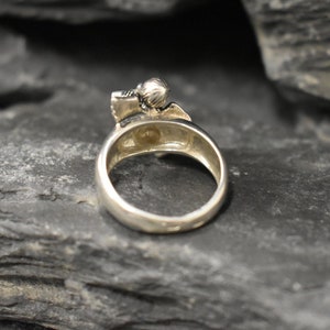 Angel Ring, Silver Angel Ring, Cupid Ring, Saint Ring, Statement Ring, Vintage Ring, Religious Ring, Sterling Silver Ring, Solid Silver Ring image 10