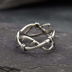 Scribble Ring, Boho Band, Silver Knot Ring, Solid Silver Ring, Bohemian Band, Statement Ring, Artisan Ring, Celtic Band, 925 Sterling Silver