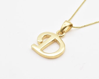 Buy Letter D Gold Pendant, Capital D Pendant, Initial D Necklace