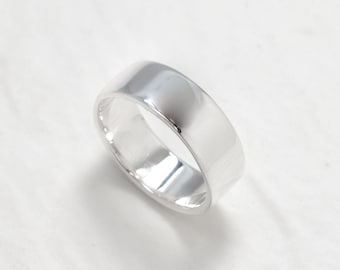 Thick Silver Band, Wide Silver Ring, Wedding Band, Straight Silver Band, Chunky Silver Band, Simple Wide Band, Solid 925 Sterling Silver