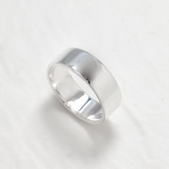 Bague En Argent Massif 925 - Taille 54 - Jonc Alliance Simple - Occasion