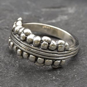 Bubble Ring, Handmade Silver Ring, Thick Band, Chunky Ring, Boho Ring, Vintage Silver Ring, Artistic Ring, Abstract Ring, Solid Silver Ring image 10