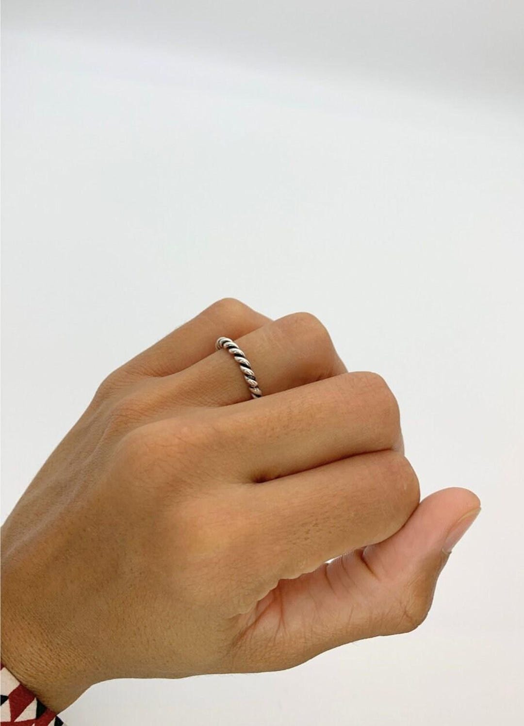 Twisted Silver Ring, Sterling Silver Ring, Twirl Ring, Skinny Ring ...