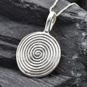 Swirl Pendant, Spiral Pendant, Dainty Necklace, Circle Pendant, Infinity Necklace, Layering Pendant, Symbolic Necklace, 925 Sterling Silver