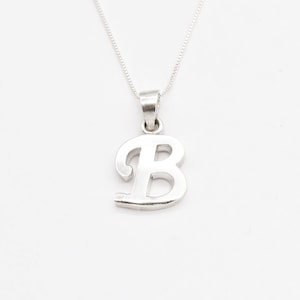 Letter B Pendant, Capital B Pendant, Initial B Necklace, Alphabet Letter, 925 Sterling Silver, Letter Necklace , Minimalist Initial
