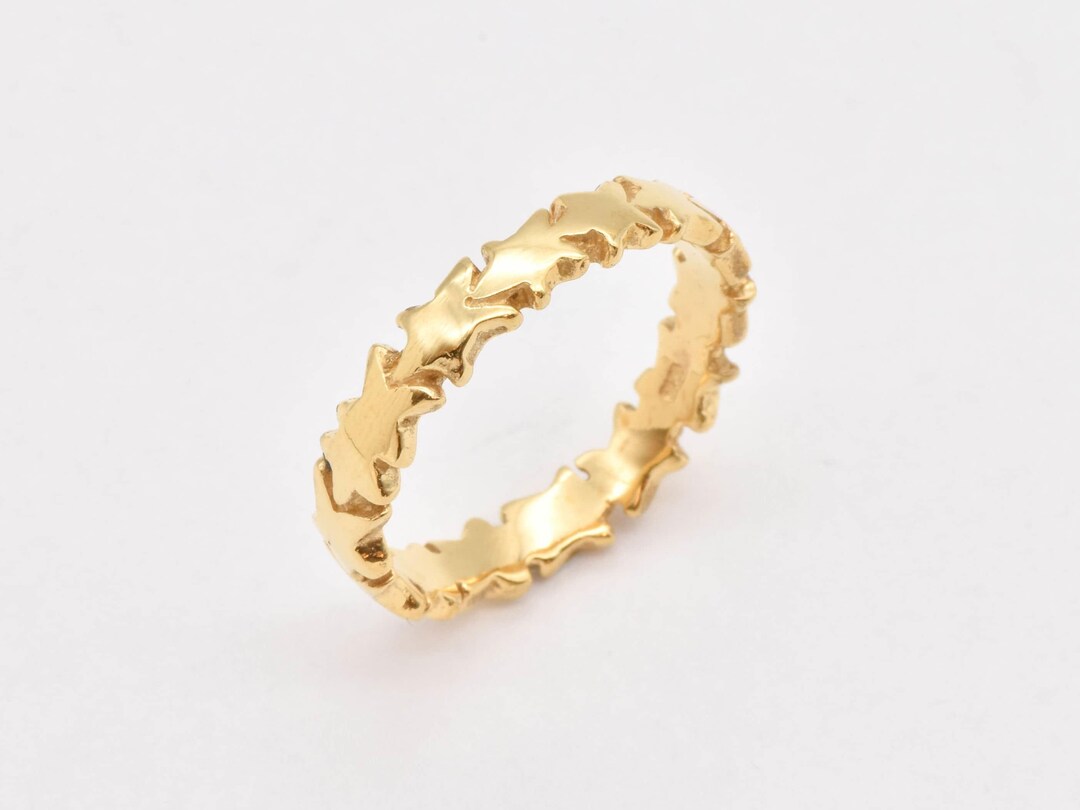 Gold Star Band, Star Cluster Ring, Five Pointed Star Ring, Asymmetric ...