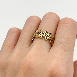 Gold Star Ring, Infinity Star Ring, Star Swirl Ring, Eternity Stars ...