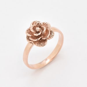 Rose Ring Rose, Rose Gold Ring, Rose Gold Ring, Rose Gold Ring, Rose Gold Ring, 3D Rose Ring, Rose Gold Vermeil, Für Sie, Gold von Adina