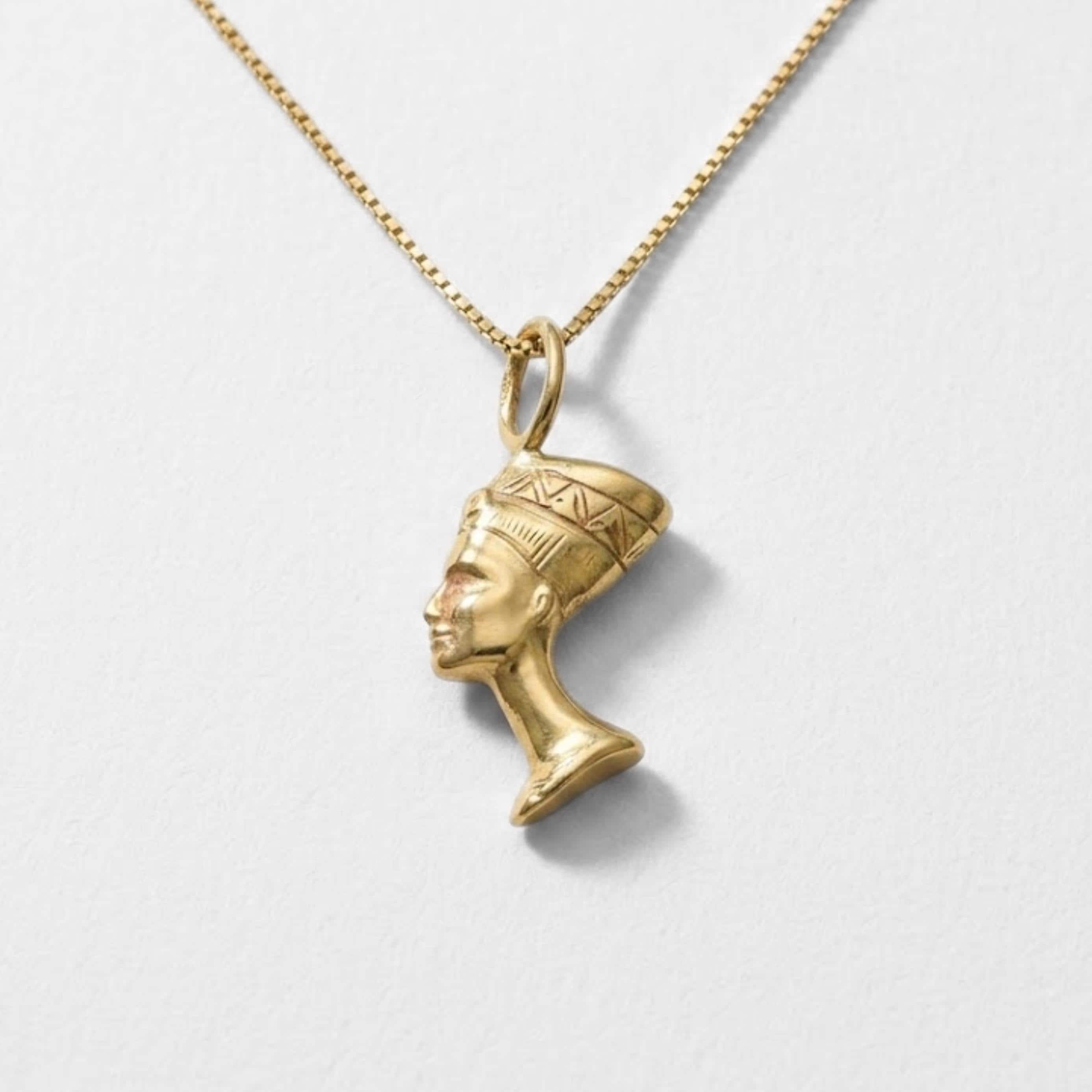 ゴールドネフェルティティペンダント、エジプトペンダント、アンチ