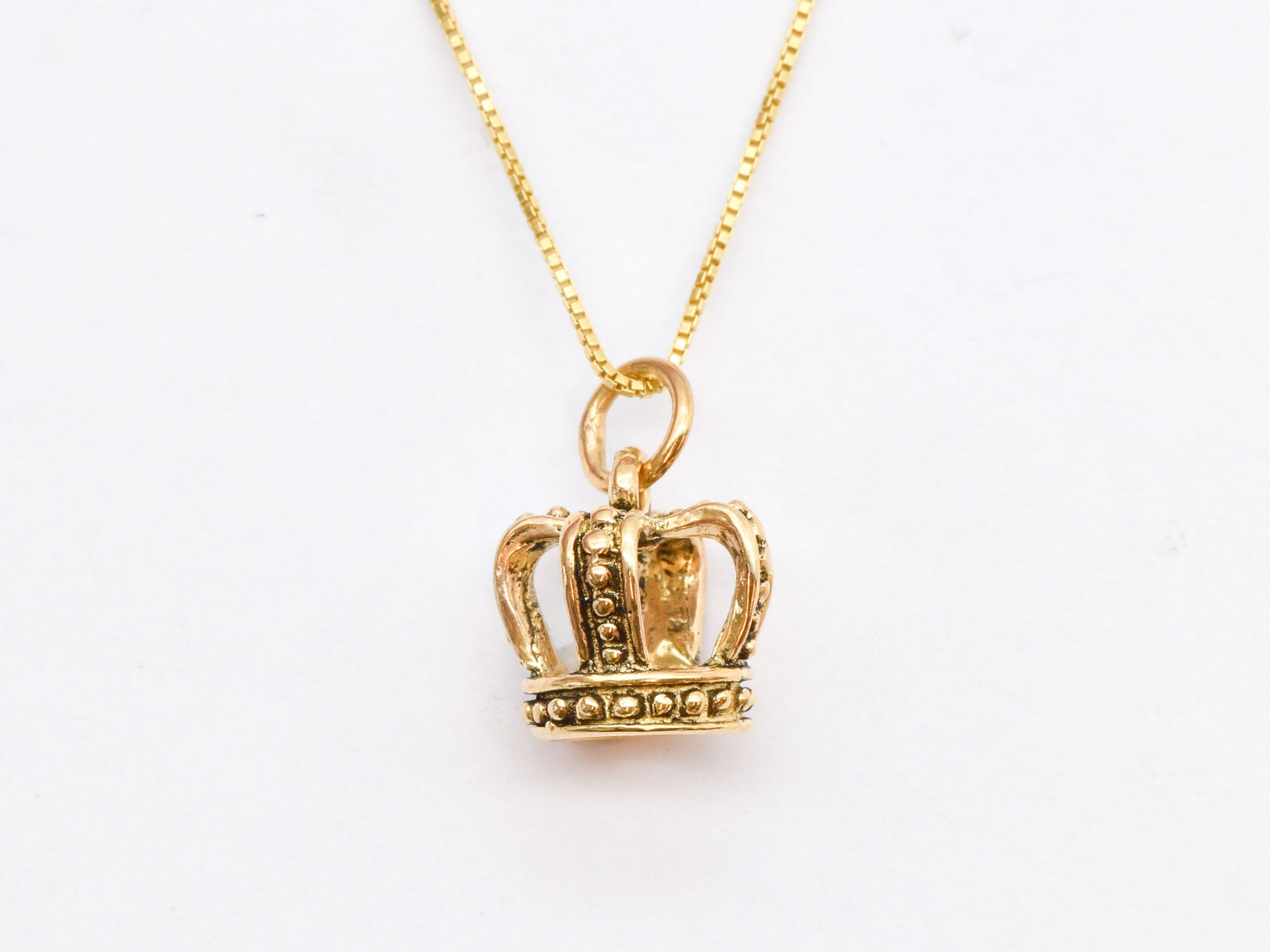 ミュージシャン CROWN NECKLACE GOLD Silver Crown Gold Filled and Silver Necklace King Crown