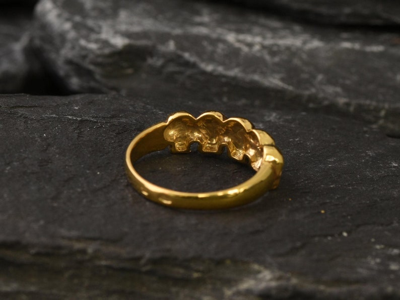 Gold Skull Ring, Skulls Ring, Gold Vintage Ring, Gold Skeleton Ring, Antique Ring, Handmade Ring, Artisan Ring, Original Ring, Gothic Ring image 9