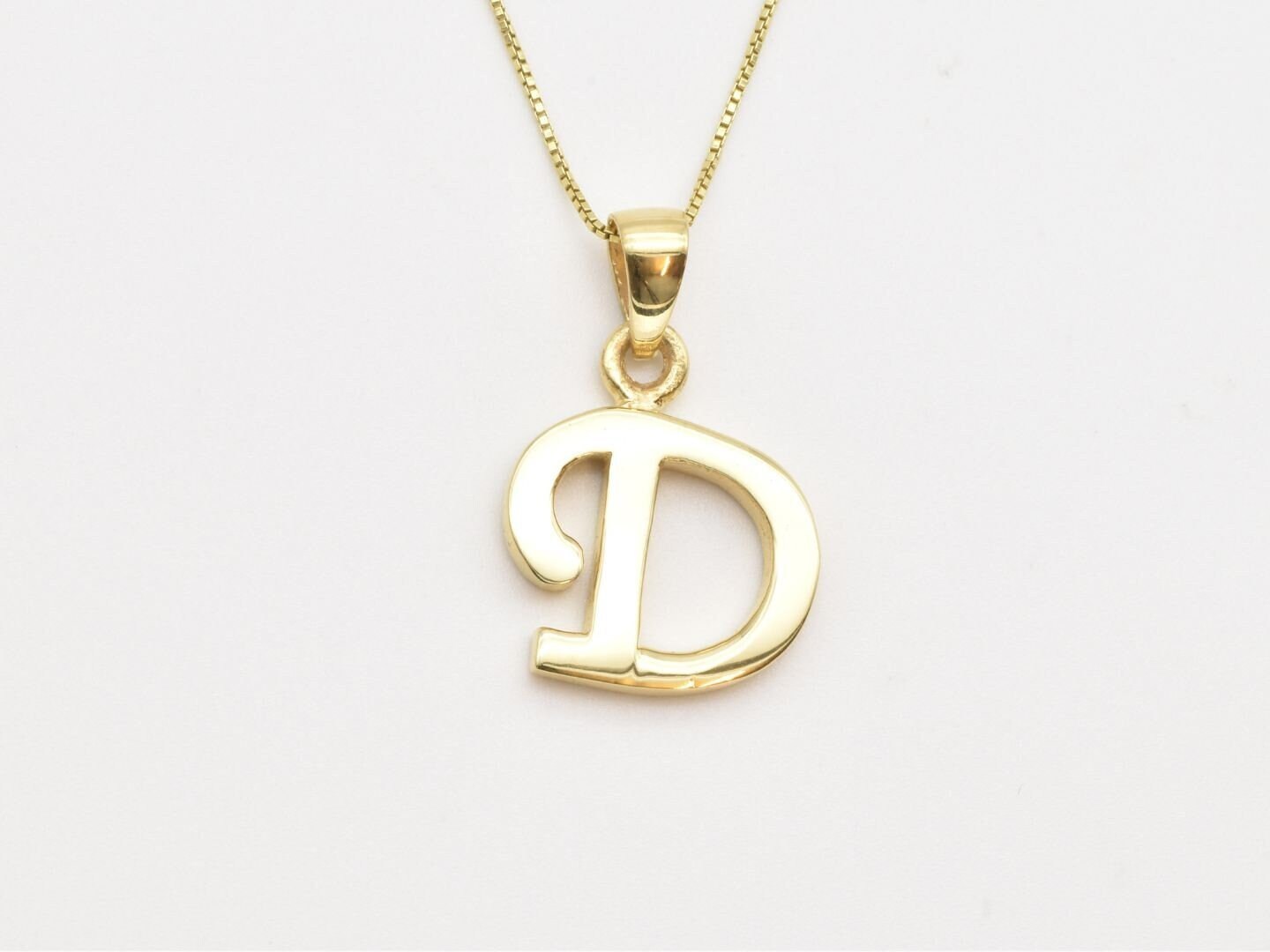 Letter D Gold Pendant Capital D Pendant Initial D Necklace Alphabet Letter 18k Gold Vermeil Letter Necklace Minimalist Initial