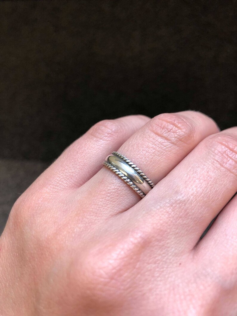 Braided Band, Minimal Ring, Detailed Ring, Artisan Ring, Handmade Silver Ring, Simple Silver Ring, Delicate Silver Ring, 925 Sterling Silver image 7