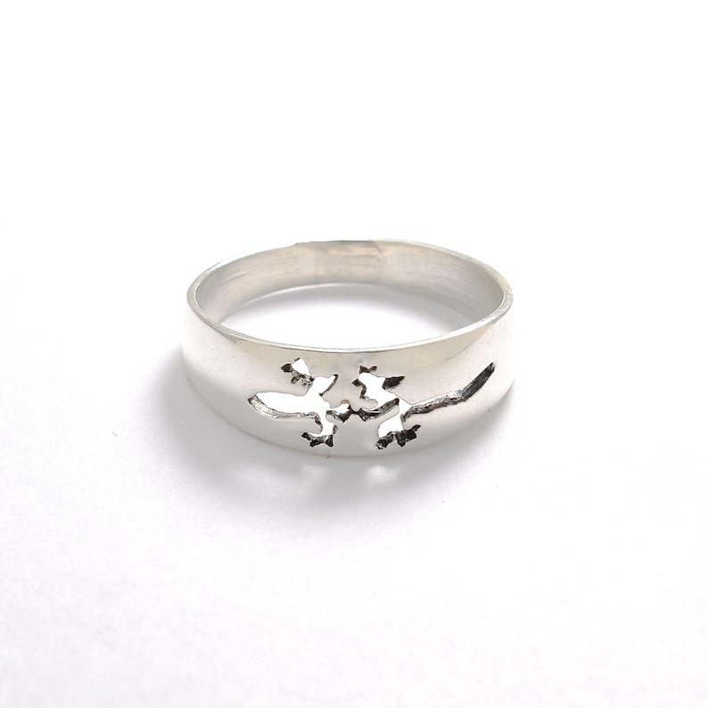 Lizard Ring, Animal Ring, Reptile Ring, Solid Silver Band, Wide Band, Chameleon Ring, Salamander Ring, Thick Band, Sterling Silver Ring image 2