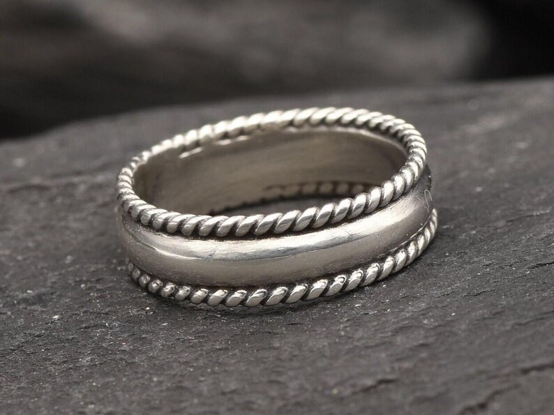 Braided Band, Minimal Ring, Detailed Ring, Artisan Ring, Handmade Silver Ring, Simple Silver Ring, Delicate Silver Ring, 925 Sterling Silver image 1