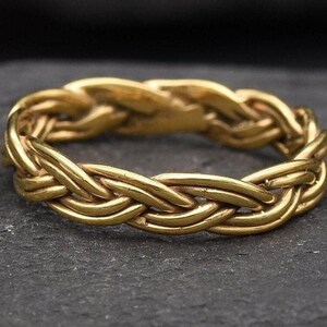 Gold Braided Ring, Stacking Ring, Gold Vermeil Ring, Plait Ring, Braid Ring, Dainty Band, Stacking Band, Intertwined Ring, Tangled Ring, 925