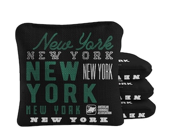 Cornhole Bags Set: Gameday New York Football - Dual-Sided Stick and Slide