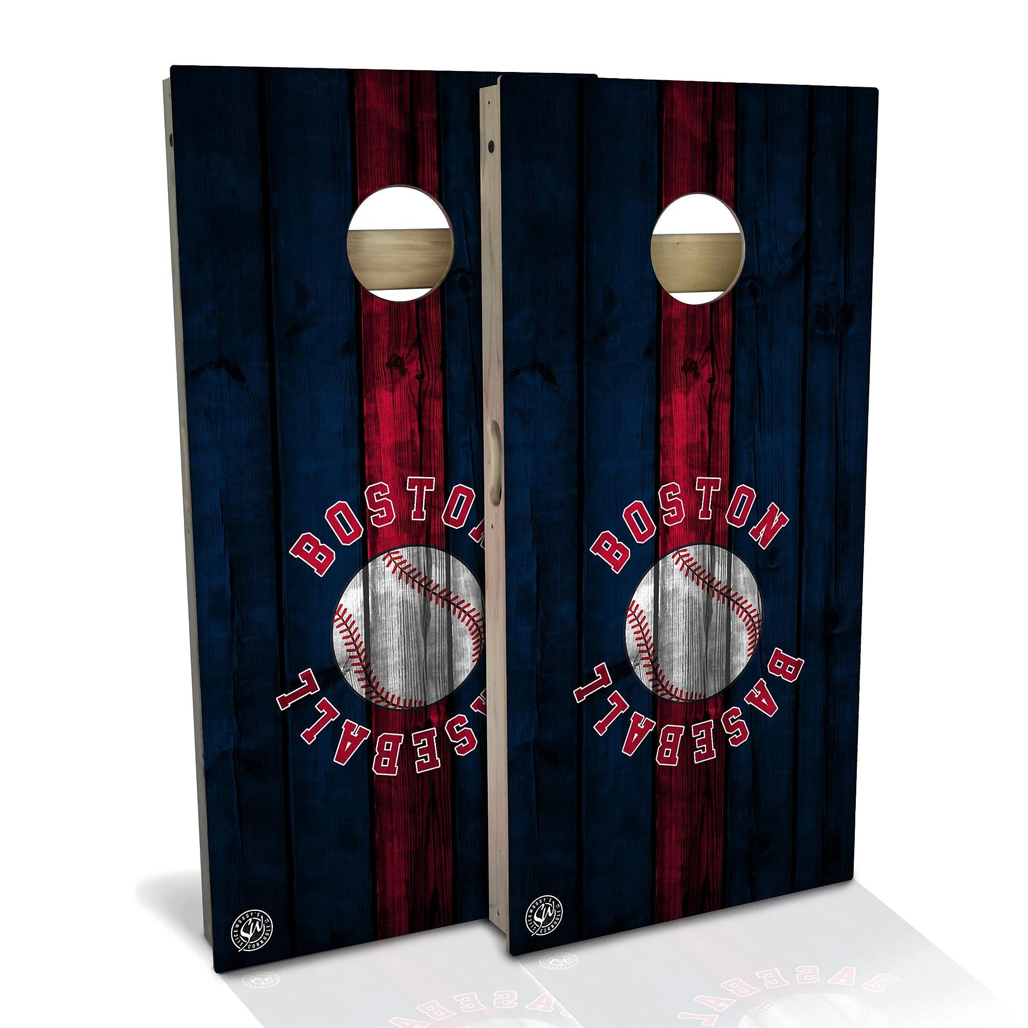 Boston Baseball Cornhole Boards Complete Outdoor Game Set - Etsy Denmark