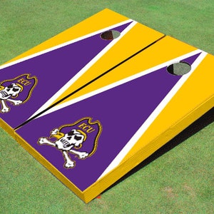 Cornhole Game Set: ECU Pirates Purple Yellow - Official NCAA Licensed