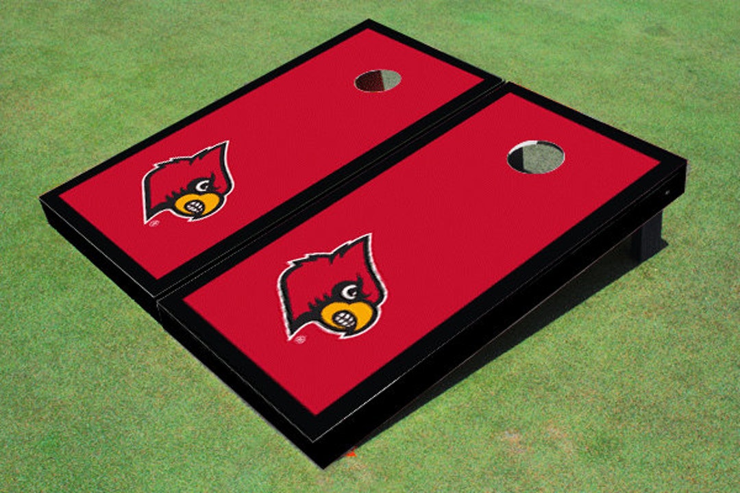 Louisville Cardinals Cornhole Boards Handmade, NCAA Licensed