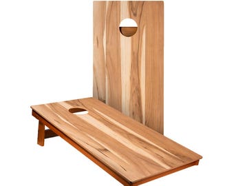 Natural Hickory Backyard Cornhole Boards, Includes 2 Boards + Optional Bags & Accessories, Makes The Perfect Gift
