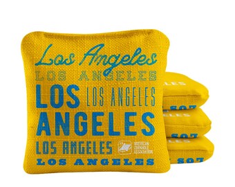 Gameday Los Angeles Football Cornhole Bags - Gold Dual-Sided Set