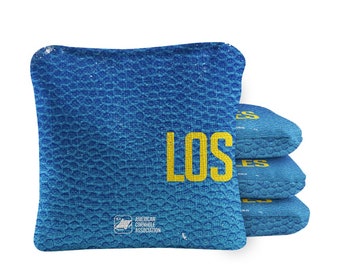 Cornhole Bags Set: Gameday Los Angeles Blue - Regulation Size, Durable
