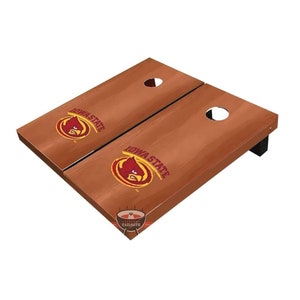 Iowa State Cyclones Solid Rosewood Cornhole Set, Officially Licensed NCAA Team Boards, Includes 8 Bags & More