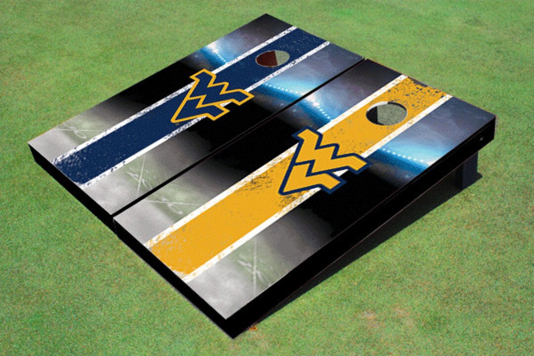 West Virginia Mountaineers Field Long Strip Alternating Themed