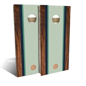 Walnut Surf Cornhole Boards, Complete Outdoor Game Set with 2 Boards, 8 Bags & Optional Accessories, The Perfect Gift