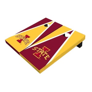 Iowa State Cyclones Triangle Cornhole Set, Officially Licensed NCAA Team Boards, Includes 8 Bags & More