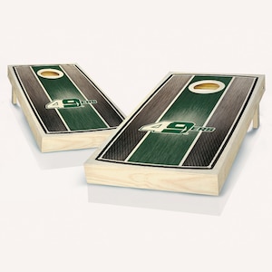 May include: Two wooden cornhole boards with a green and black design featuring the San Francisco 49ers logo and the text "49ers".