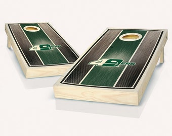 Cornhole Game Set: UNC Charlotte Stripe - Includes Bags and Folding Boards