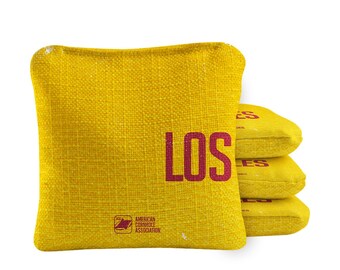 Gameday Los Angeles Cornhole Bags Gold (Set of 4, Dual-Sided Stick and Slide)
