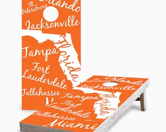 Set of FSU Florida State Seminoles Decal/Sticker NCAA LARGE Cornhole Board 2