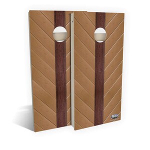 Trex Tan Angled All-Weather Cornhole Boards, Weatherproof Outdoor Game Set with 2 Boards, 8 Bags + Optional Accessories