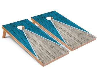 Turquoise Pyramid Cornhole Set, Complete Outdoor Game Set with 2 Boards, 8 Bags & Accessories, The Perfect Gift