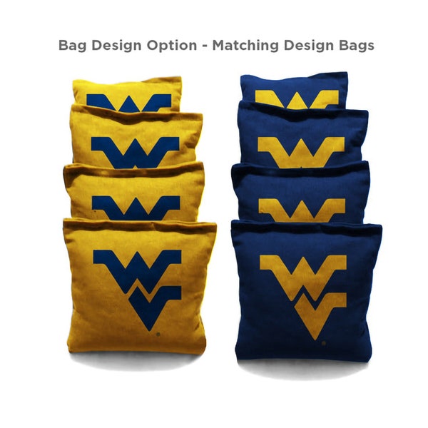 WVU Mountaineers Cornhole Bags: Official NCAA Regulation Set