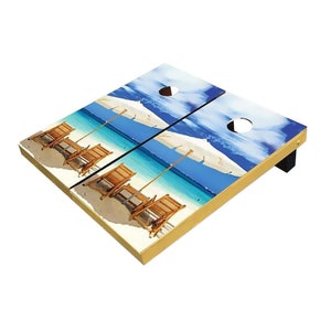 Wonderful Beach Cornhole Boards, Complete Outdoor Game Set with 2 Boards, 8 Bags & Optional Accessories, The Perfect Gift