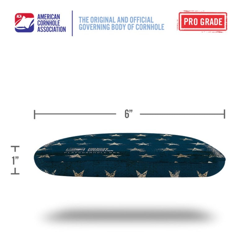 ACA Synergy Pro Cornhole Bags - Dual Sided Stick & Slide American Flag Camo Set Of 4