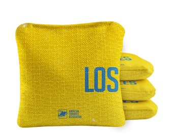 Cornhole Bags Set: Gameday Los Angeles Yellow - Regulation Size, Durable